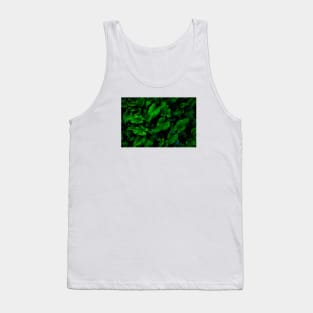 Dark Green Lilly Leaves Tank Top